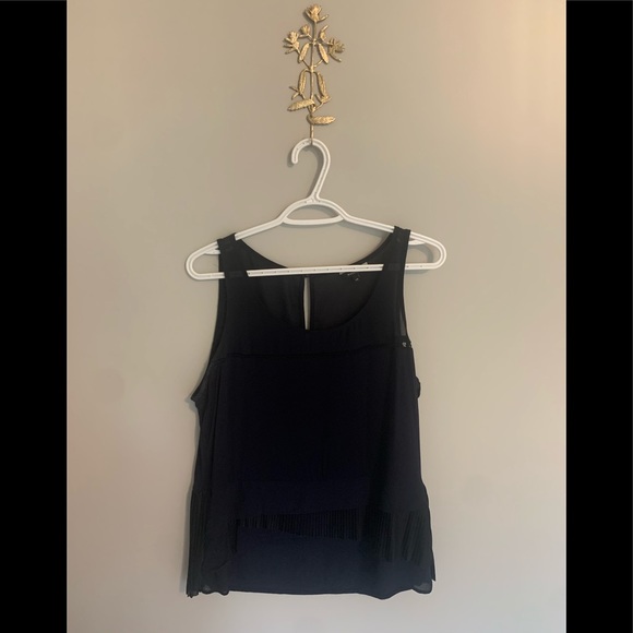 RW&CO Navy Blue Blouse with Button Up Back